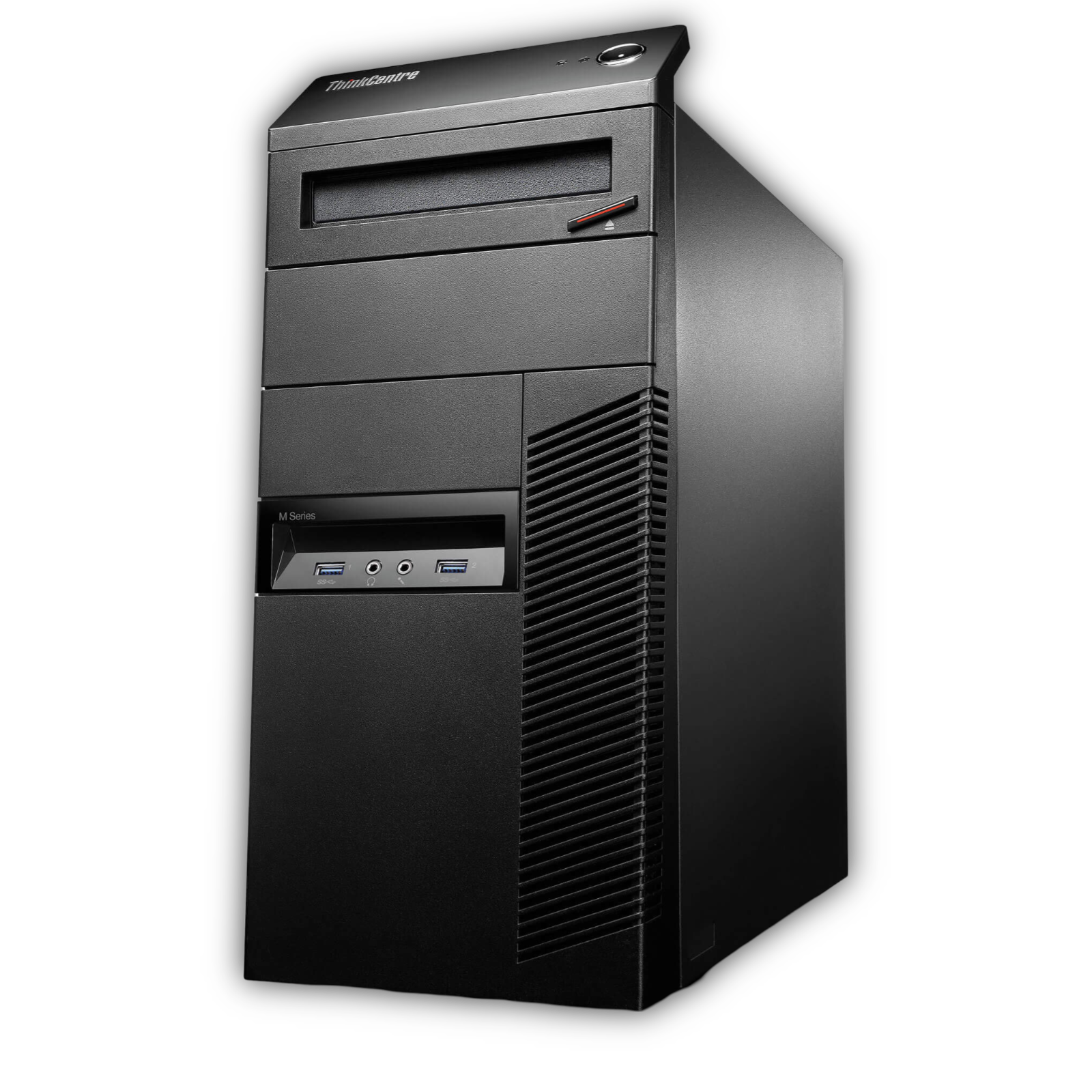 The HP EliteDesk 705 G4 Desktop features an AMD Ryzen 5 PRO, Windows 10 Pro, WiFi, Bluetooth, and a compact black and silver design with multiple front USB ports, audio jacks, a disk drive, and the HP logo at the bottom.