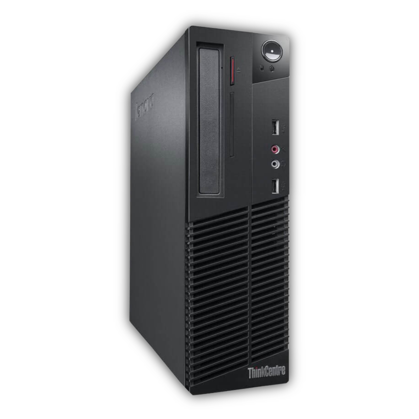 The HP EliteDesk 705 G4 Desktop features an AMD Ryzen 5 PRO, Windows 10 Pro, WiFi, Bluetooth, and a compact black and silver design with multiple front USB ports, audio jacks, a disk drive, and the HP logo at the bottom.