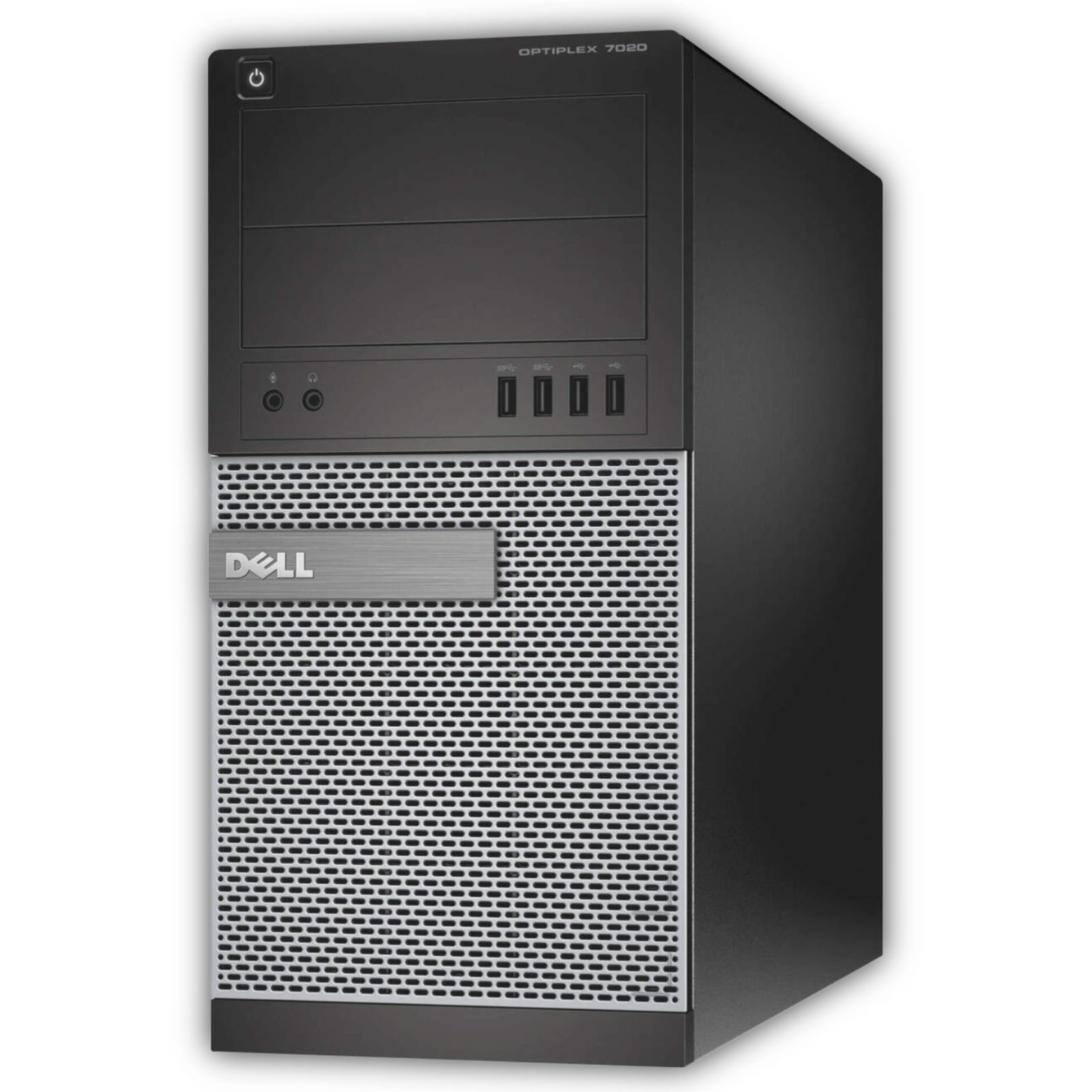 The HP EliteDesk 705 G4 Desktop features an AMD Ryzen 5 PRO, Windows 10 Pro, WiFi, Bluetooth, and a compact black and silver design with multiple front USB ports, audio jacks, a disk drive, and the HP logo at the bottom.